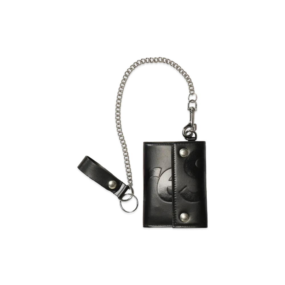 Supreme Leather Chain Wallet (25FW) "Black"