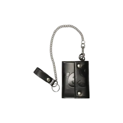 Supreme Leather Chain Wallet (25FW) "Black"