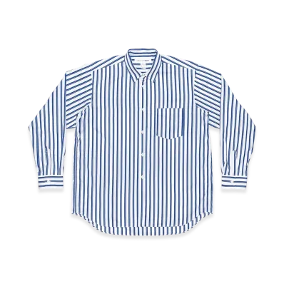COMME des GARCONS SHIRT Yarn Dyed Cotton Stripe Poplin "Blue"