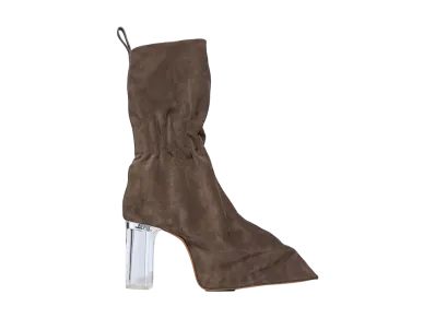 Rick Owens Women's SS26 Tied Taquito Suede Leather "Dust/Clear"