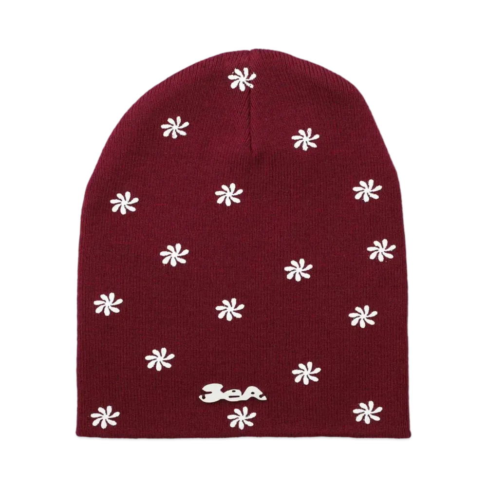 WIND AND SEA Logo Single Knit Cap "Burgundy"