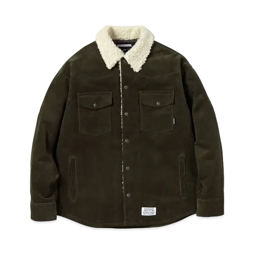 NEIGHBORHOOD Cord Western SH LS . EC "Olive Drab"