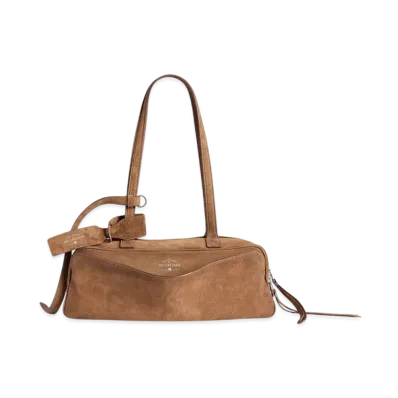 BALENCIAGA Carrie Bowling Bag Small "Camel"