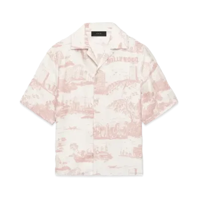 AMIRI La Landmark Bowling Shirt "Alabaster"