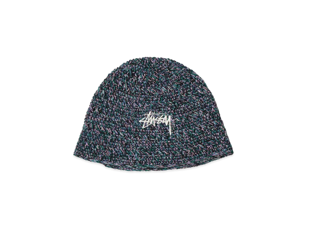 Stussy Hemp Stock Knit Bucket Hat "Multi Navy"