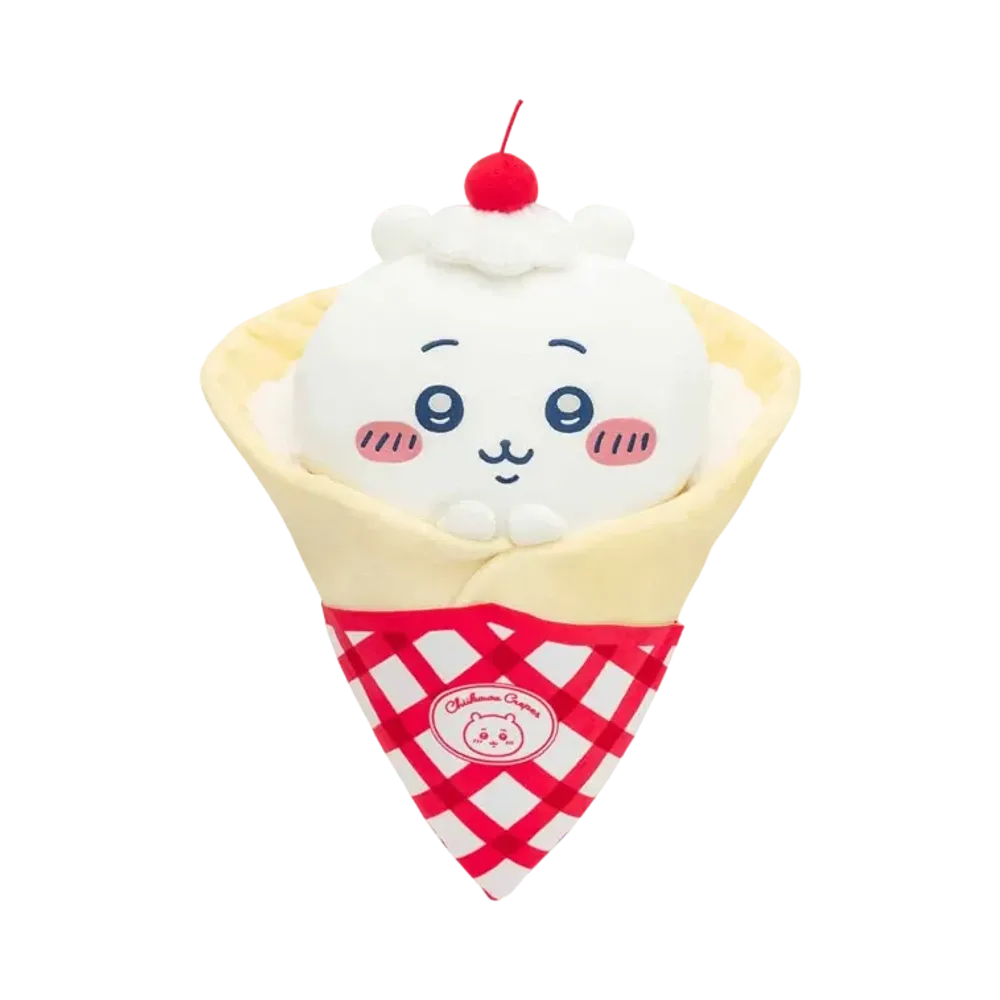 Gray Parka Service -Chiikawa Crepe Kuji- A Prize BIG crepe cuddly Plush Chiikawa