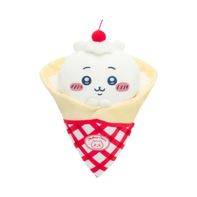 Gray Parka Service -Chiikawa Crepe Kuji- A Prize BIG crepe cuddly Plush Chiikawa