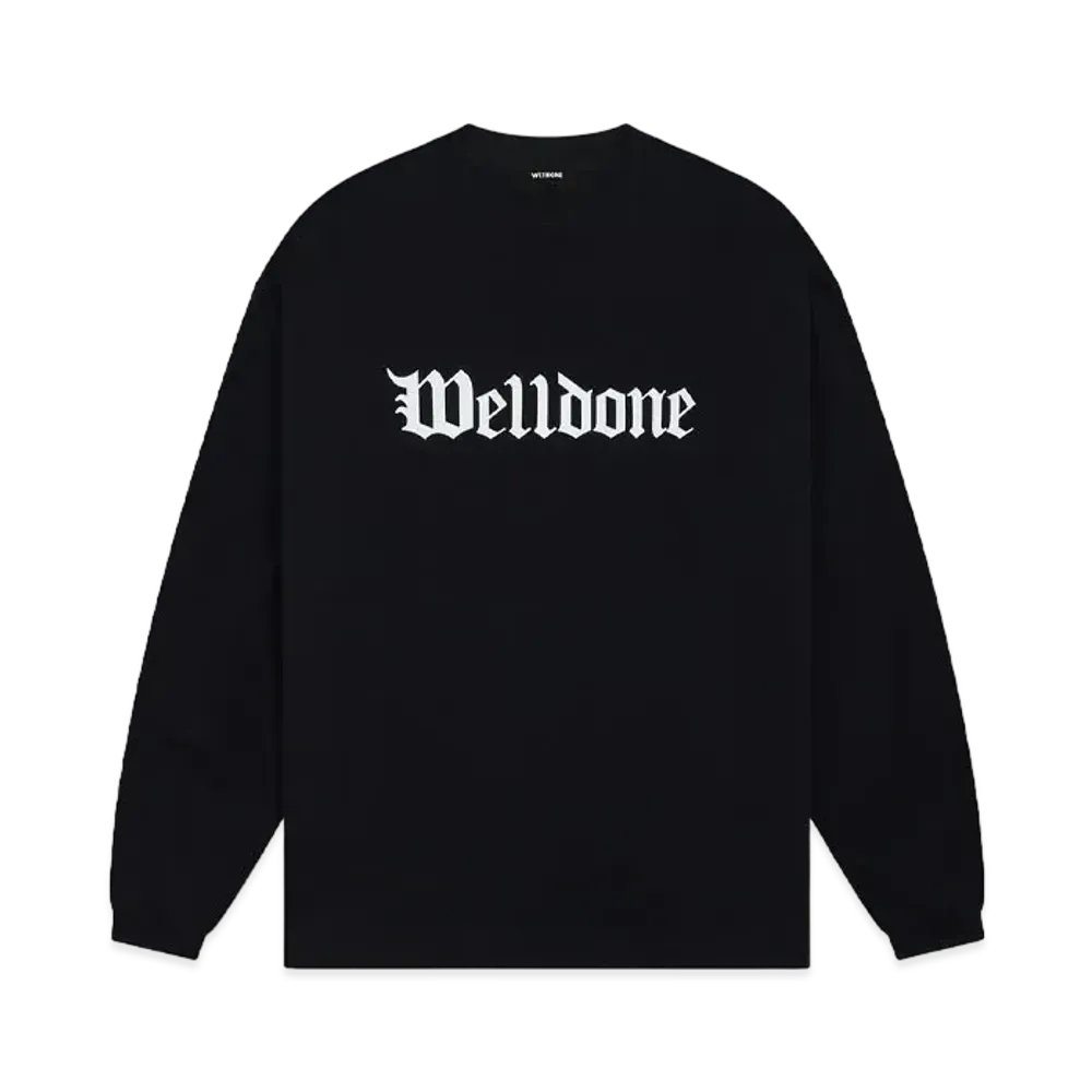 WE11DONE Gothic Logo T-shirt "Black"
