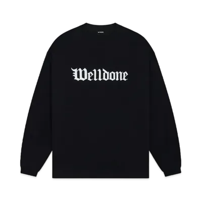WE11DONE Gothic Logo T-shirt "Black"
