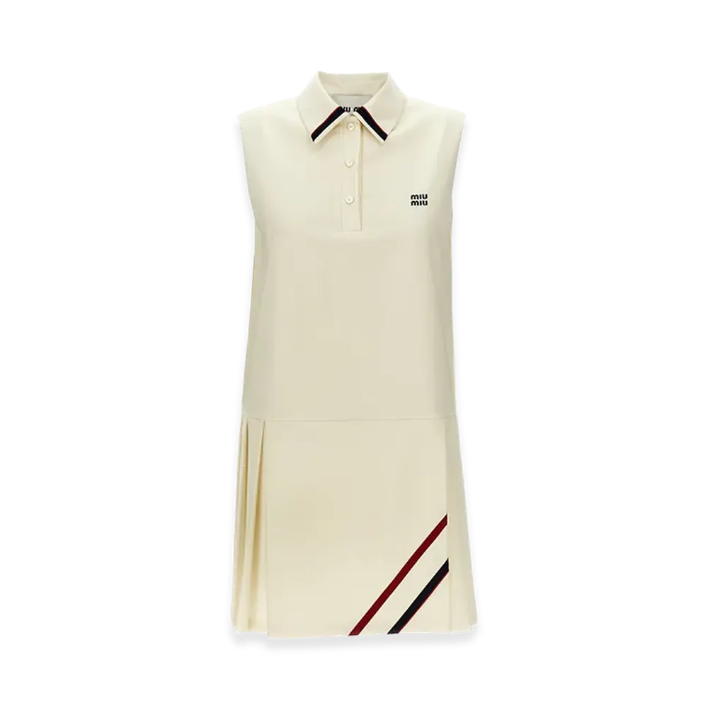 MIU MIU Women's Mohair Canvas Dress "White"
