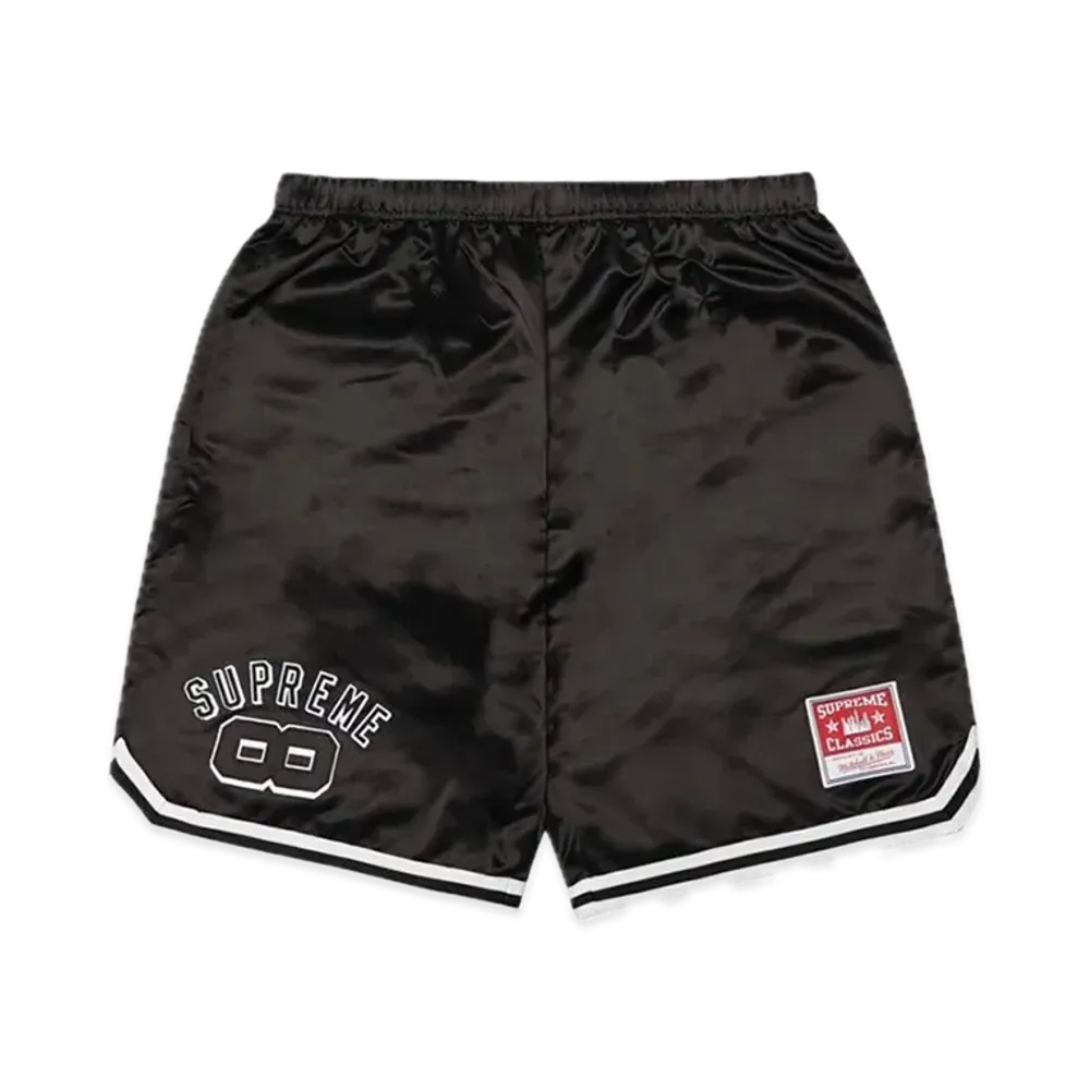 Supreme x Mitchell & Ness Satin Basketball Short "Black"