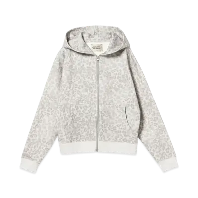 BEAMS FUTURE ARCHIVE Emblem Zip Hoodie "Leopard"