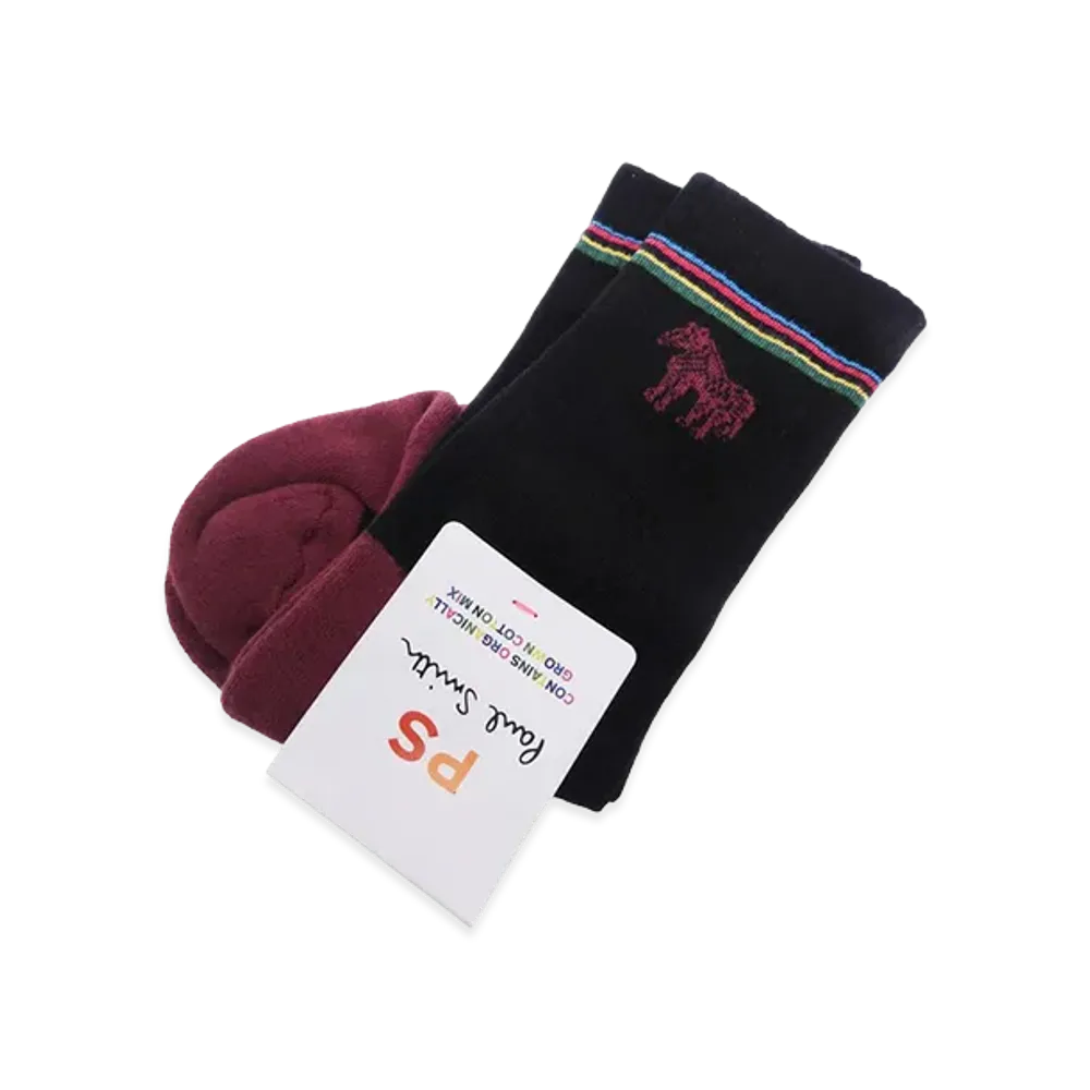Paul Smith Men Sock Bobb Zebra "Black"