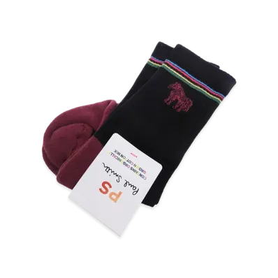 Paul Smith Men Sock Bobb Zebra "Black"
