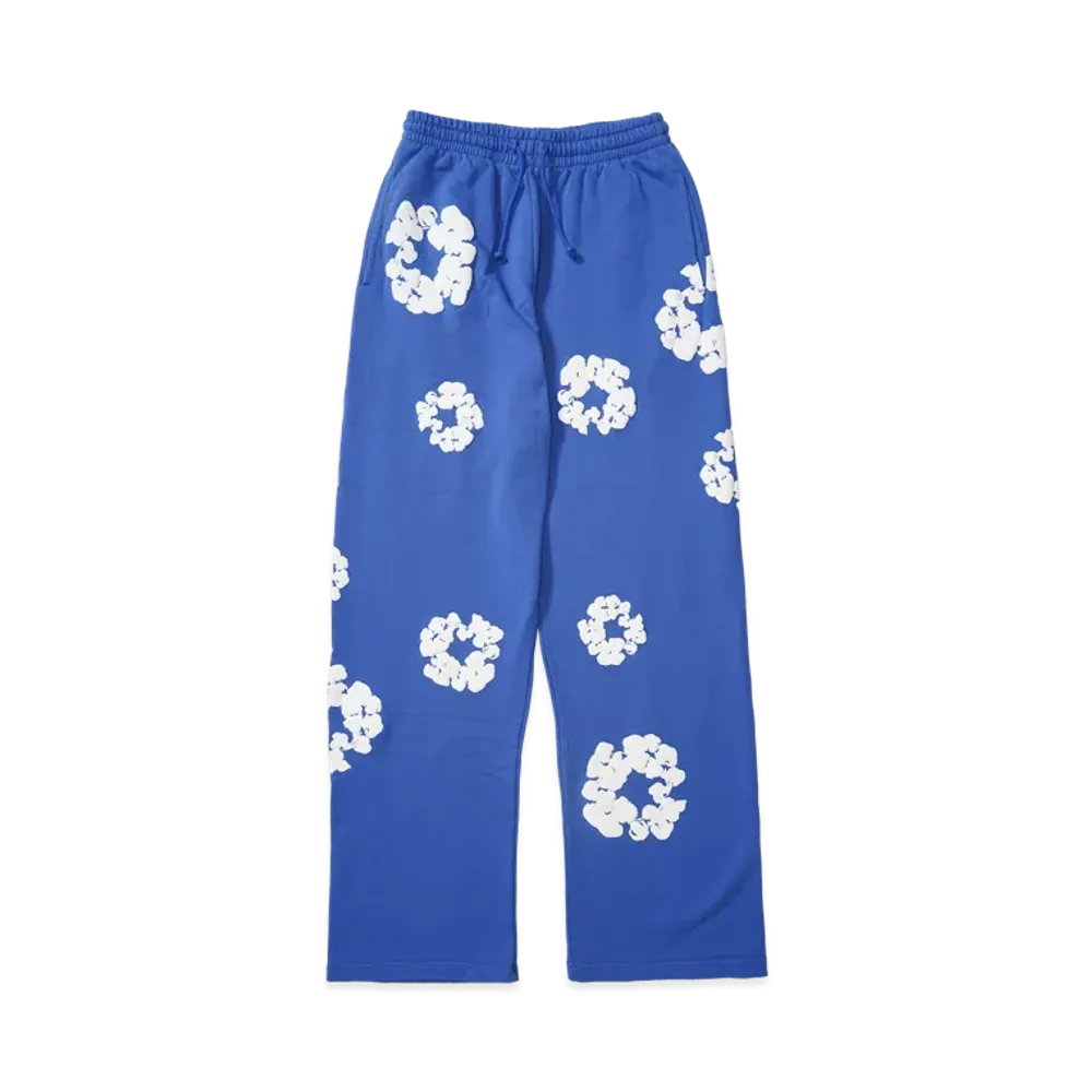 DENIM TEARS Cotton Wreath Baggy Sweatpants "Blue"