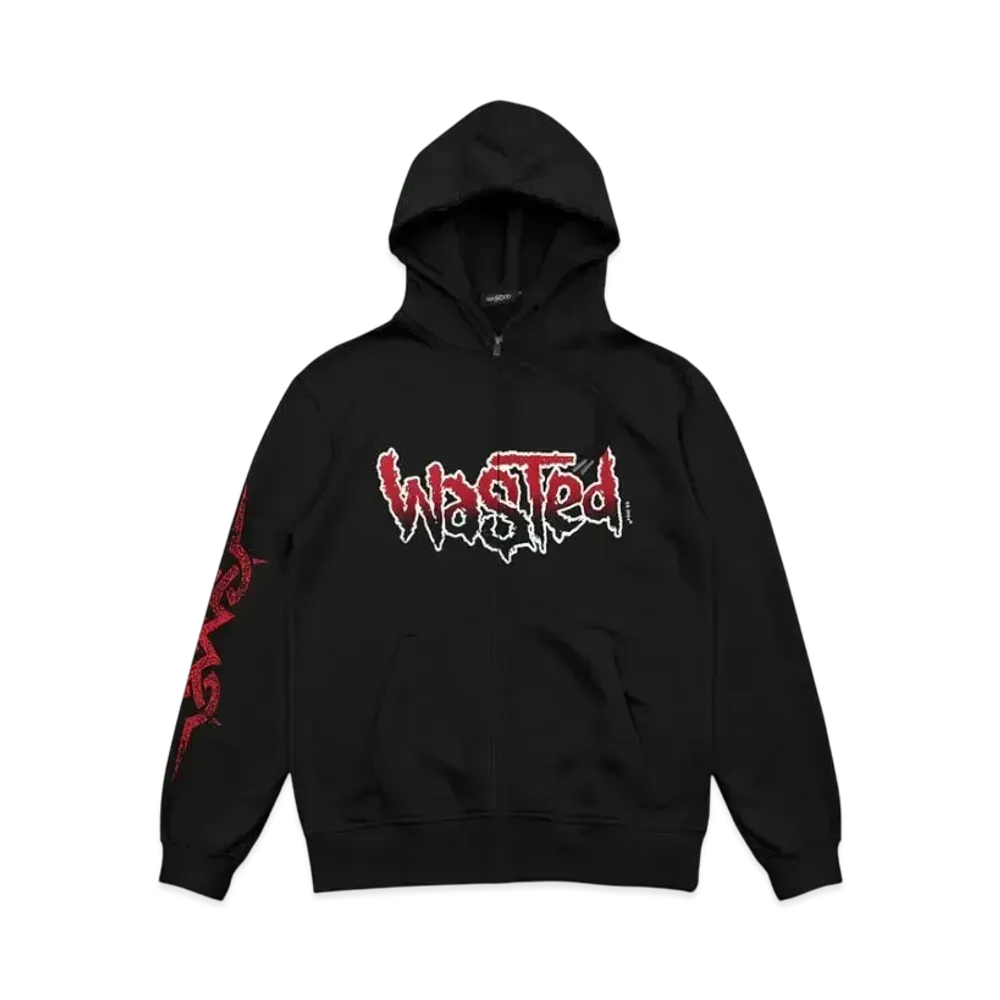 WASTED PARIS Hoodie Zip Blind "Black"