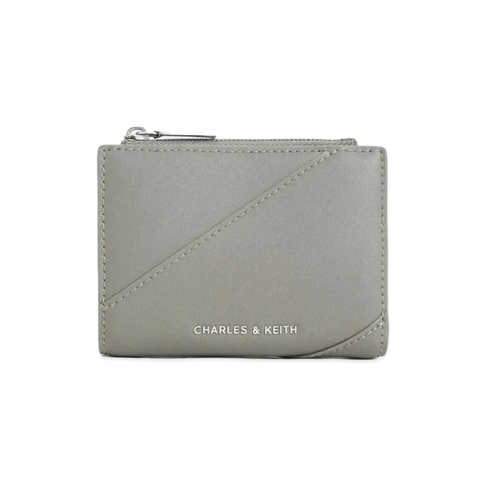 CHARLES & KEITH Trin Top Zip Wallet "Grey"