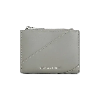 CHARLES & KEITH Trin Top Zip Wallet "Grey"