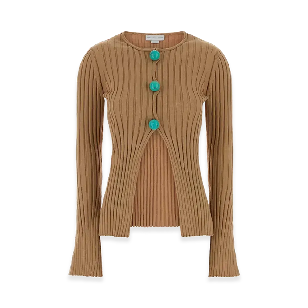 STELLA McCARTNEY Women's Cotton Cardigan "Camel"