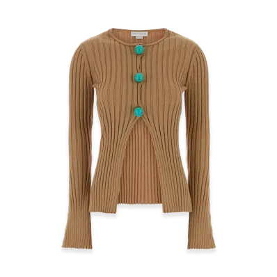 STELLA McCARTNEY Women's Cotton Cardigan "Camel"