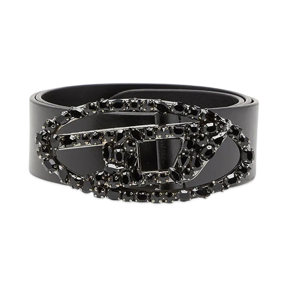 Diesel B-1dr W-Crown Leather Belt "Black"