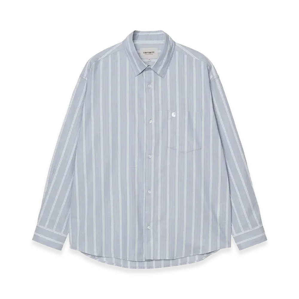 Carhartt WIP L/S Beale Shirt "Beale Stripe, Gentle Blue/White"