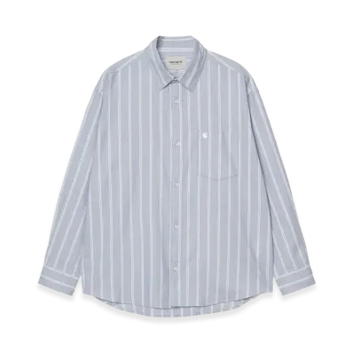 Carhartt WIP L/S Beale Shirt "Beale Stripe, Gentle Blue/White"