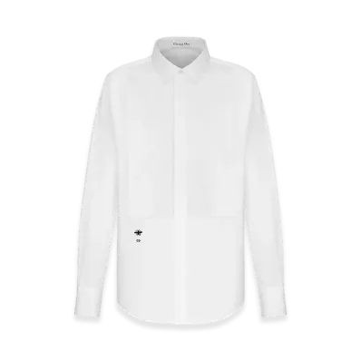 Dior Women's Blouse with Plastron Poplin "White"