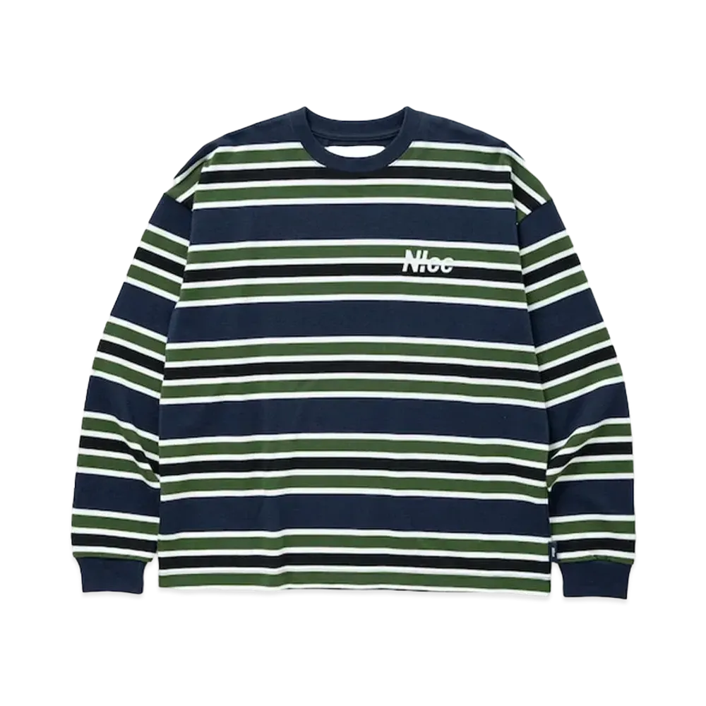 N!ce Border Long Sleeve Tee "Navy"