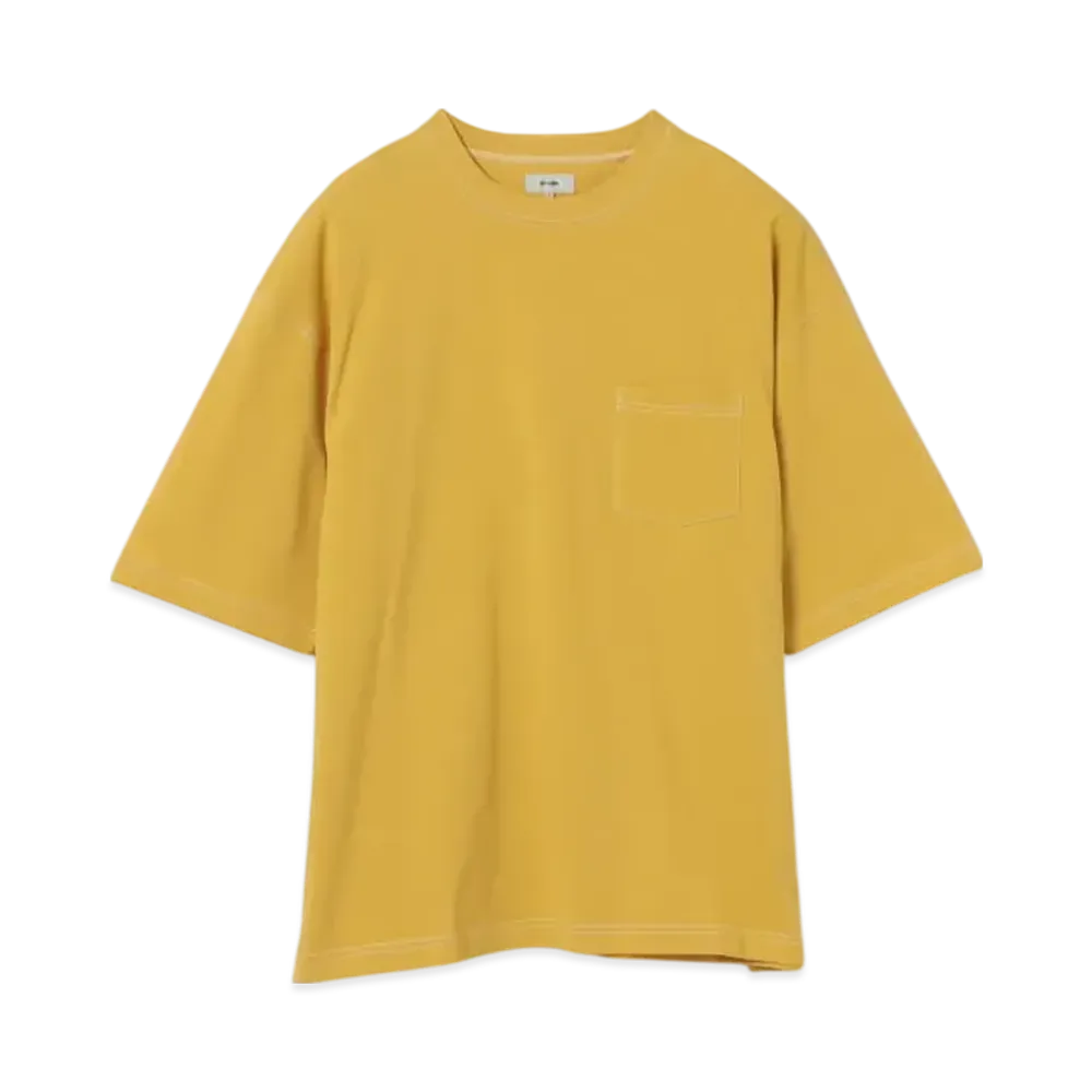 BEAMS Stitched Loose T-Shirt "Yellow"