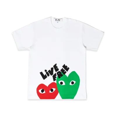 PLAY COMME des GARCONS MARKET PLAY Live Free T-Shirt "White"