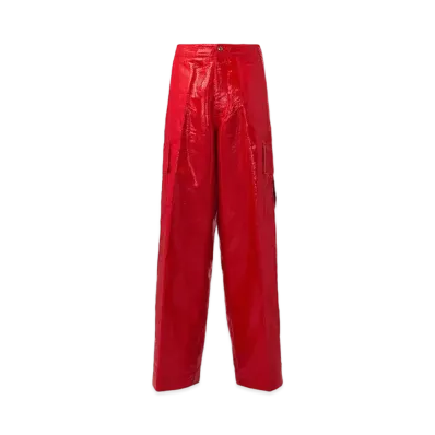 Alexander McQUEEN Low-Rise Cargo Pants "Fire Red"