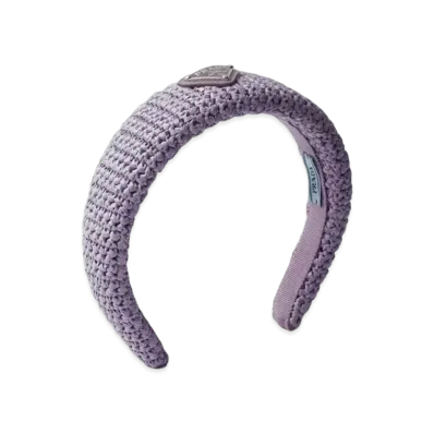 PRADA Crochet Headband "Light Pale Purple"
