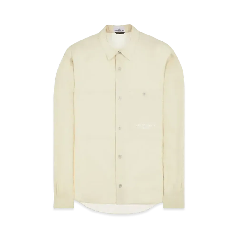 Stone Island 109x3 Stone Island Marina_Plated Cotton Canvas "Ivory"
