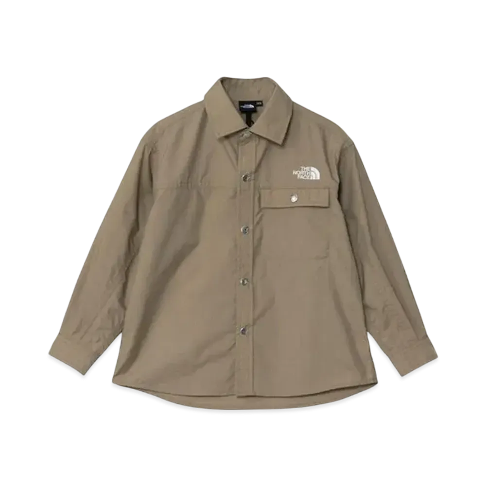 The North Face Kids Toddler Long Sleeve Nuptse Shirt "Classic Khaki"