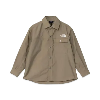 The North Face Kids Toddler Long Sleeve Nuptse Shirt "Classic Khaki"