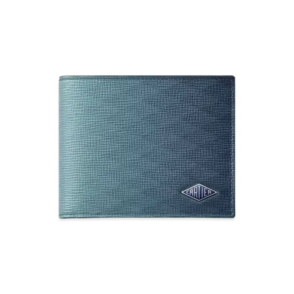 Cartier Losange Small Leather Goods, Card Holder "Steel Gray/Deep Blue"