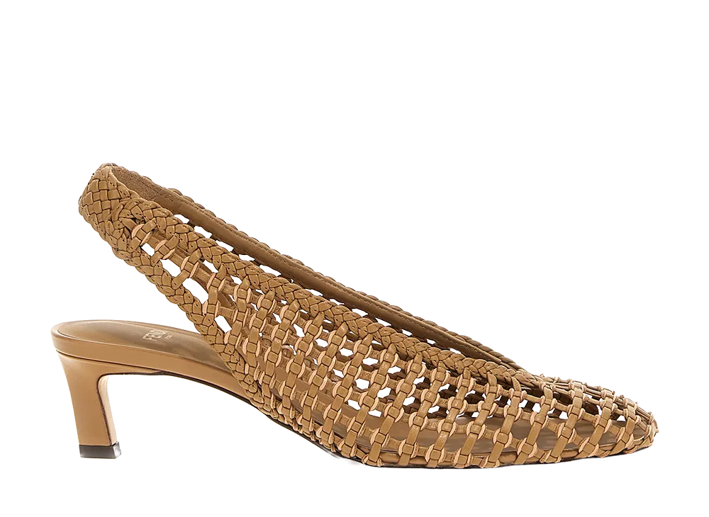 FENDI Women's Braided Slingback "Brown"