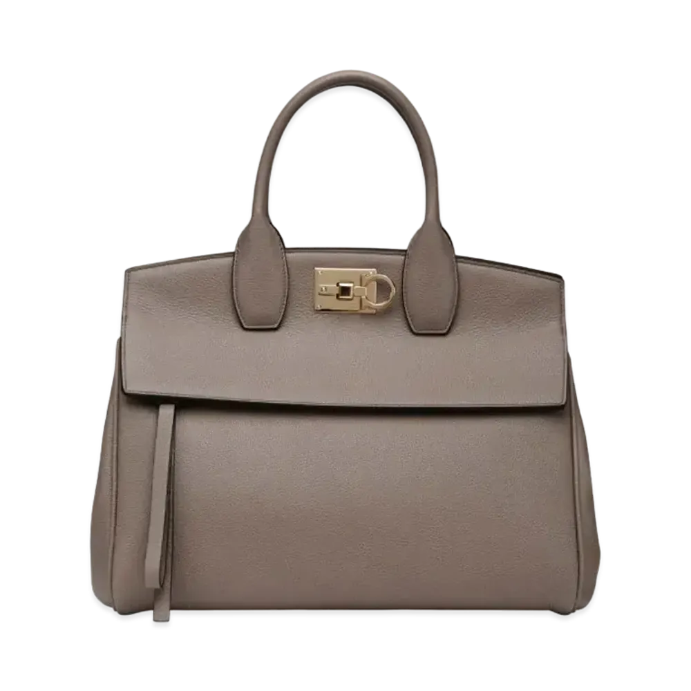 Salvatore Ferragamo Studio Bag (M) "Greige"