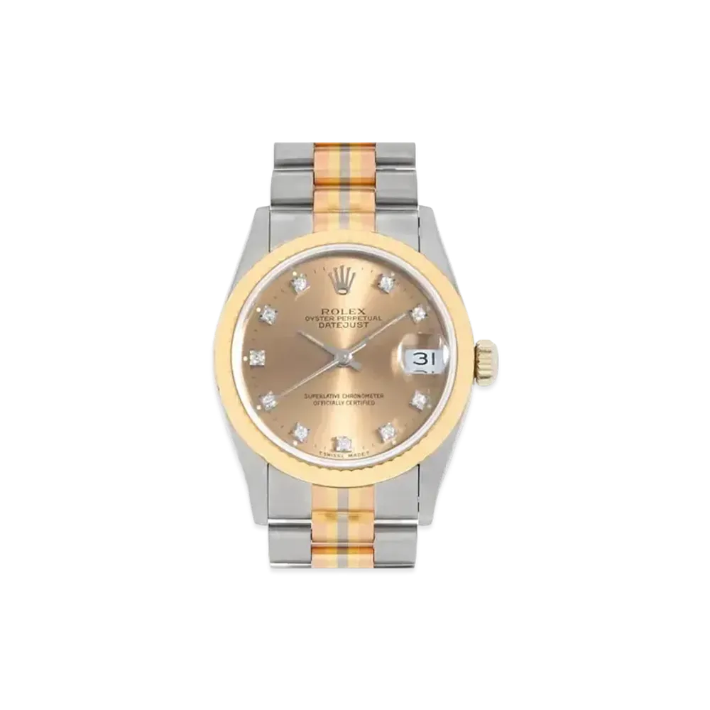 ROLEX Datejust 10P Diamonds "Champagne/White Gold"