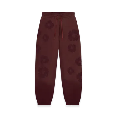 DENIM TEARS Faded Mono Cotton Wreath Sweatpants "Beet Root"