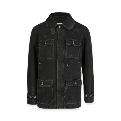 Maison Margiela Women's Paint Denim Jacket "Black"