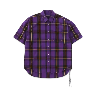 mastermind WORLD Block Plaid SS Shirt "Purple Base (Purple Plaid)"