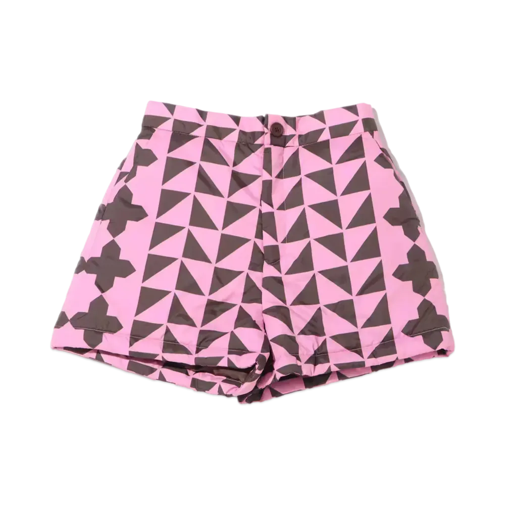 atmos pink Nakawata Quilt Gala Shorts "Pink/Brown"
