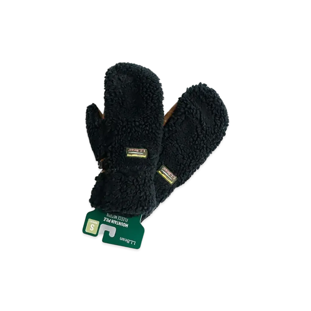 L.L.Bean Mountain Pile Fleece Mittens "Black"