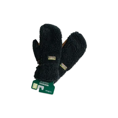 L.L.Bean Mountain Pile Fleece Mittens "Black"