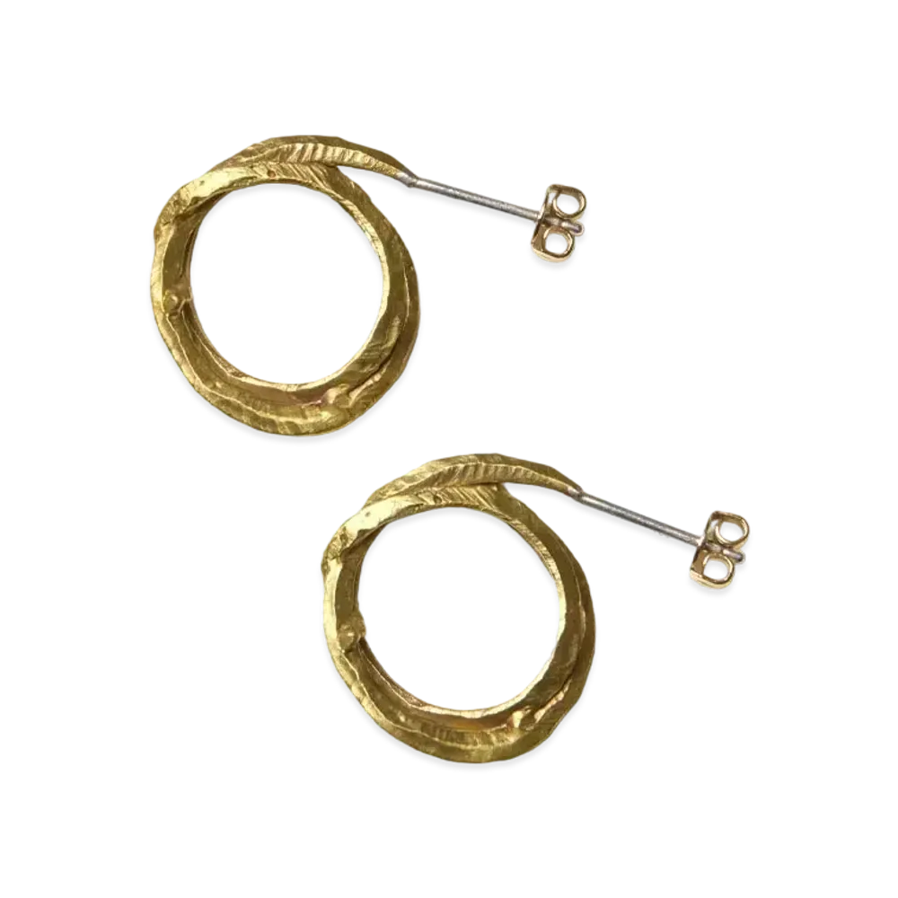 UNDERCOVER x noguchi BIJOUX Brass Hoop Earrings "Gold"