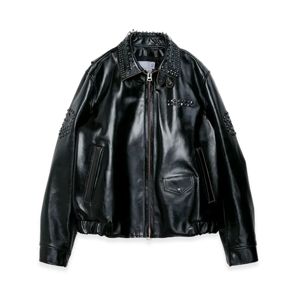 sacai Studded Leather Jacket "Black"