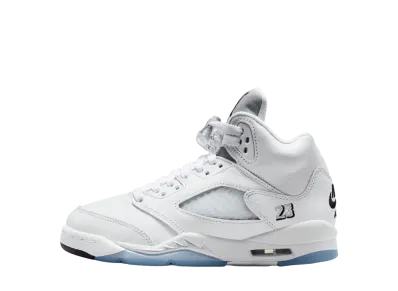 Nike GS Air Jordan 5 Retro "White/Metallic Silver"