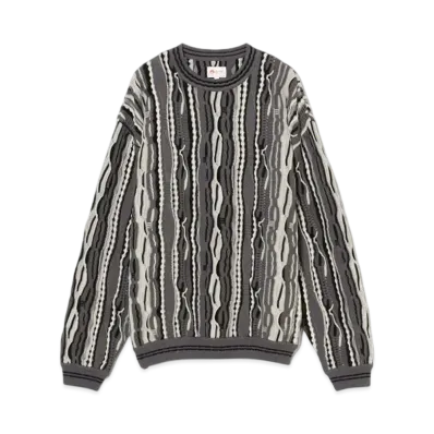 BEAMS 3D Multi Crew Neck Knit "Gray"